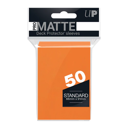 PRO-Matte Standard Deck Protector Sleeves orange