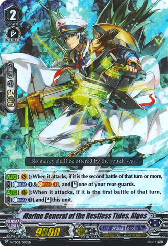 Marine General of the Restless Tides, Algos (Parallel Foil) (V-TD03/003EN) [Leon Soryu]