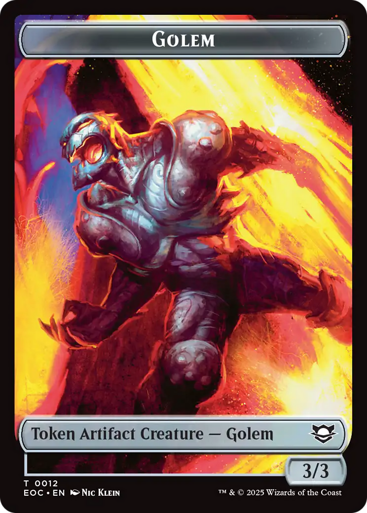 Bird // Golem (0012) Double-Sided Token [Edge of Eternities Tokens]