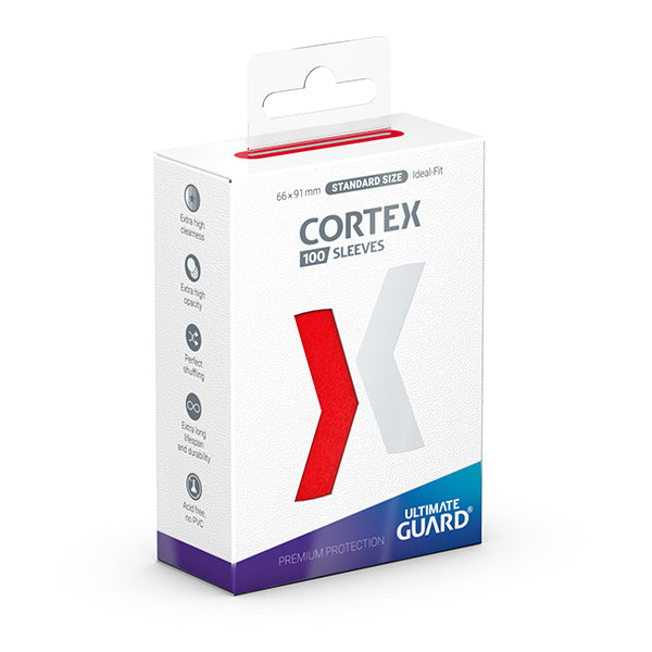 Card Sleeves: Cortex Standard Size- Glossy Red (100 ct.)