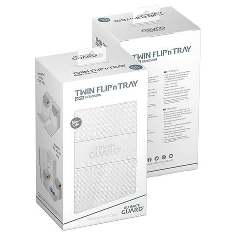 Deck Case: Twin Flip´n´Tray 200+ Standard Size Monocolor- White