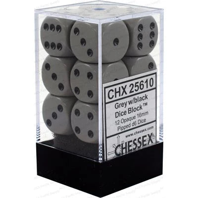 16mm 12d6 Opaque: Dark Grey/Black