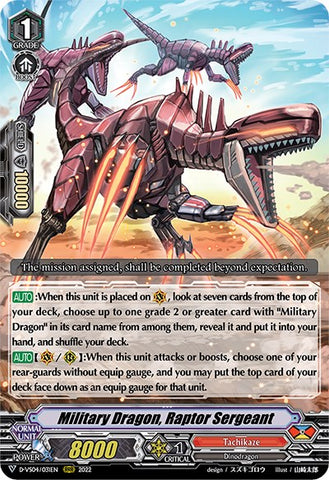 Military Dragon, Raptor Sergeant (D-VS04/031EN) [V Clan Collection Vol.4]