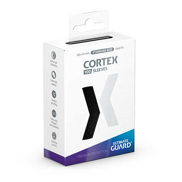 Card Sleeves: Cortex Standard Size- Glossy Black (100 ct.)