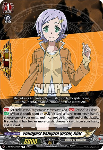 Youngest Valkyrie Sister, Goll (D-TB02/029EN) [Record of Ragnarok]