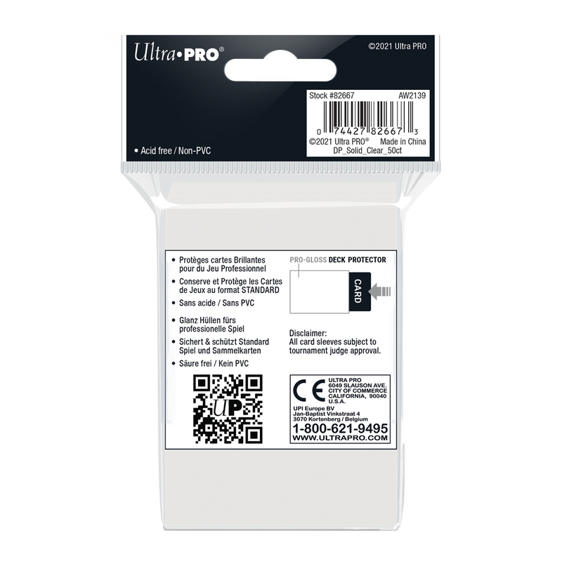 Ultra PRO: Standard 50ct Sleeves - PRO-Gloss (Clear)