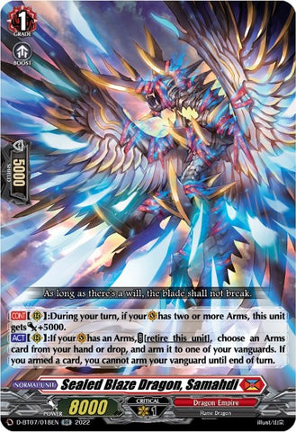 Sealed Blaze Dragon, Samahdi (D-BT07/018EN) [Raging Flames Against Emerald Storm]