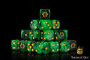 Consecrated Blades Dice - Green Round Corner