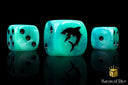Carcharodon Great White Shark Dice Round Corner