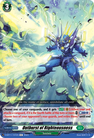 Outburst of Righteousness (D-BT11/101EN) [Clash of the Heroes]