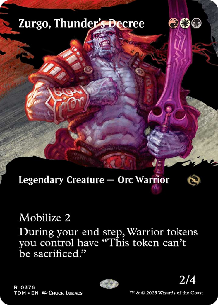 Zurgo, Thunder's Decree (Borderless) [Tarkir: Dragonstorm]