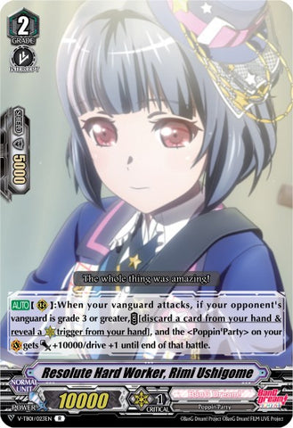 Resolute Hard Worker, Rimi Ushigome (Parallel Foil) (V-TB01/023EN) [BanG Dream! FILM LIVE]