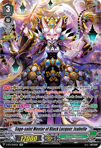 Sage-saint Mentor of Black Lacquer, Isabelle (V-BT11/SP04EN) [Storm of the Blue Cavalry]