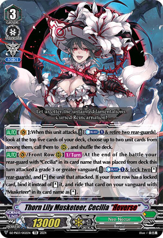 Thorn Lily Musketeer, Cecilia "Reverse" (DZ-PS03/002EN) [Premium Deckset "Musketeer"]