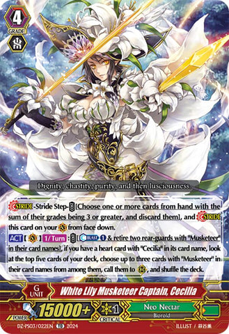 White Lily Musketeer Captain, Cecilia (DZ-PS03/022EN) [Premium Deckset "Musketeer"]