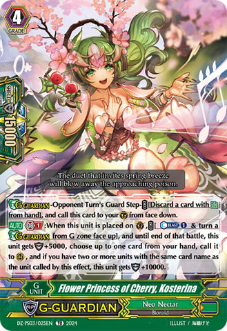 Flower Princess of Cherry, Kosterina (DZ-PS03/025EN) [Premium Deckset "Musketeer"]