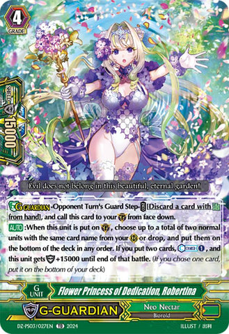 Flower Princess of Dedication, Robertina (DZ-PS03/027EN) [Premium Deckset "Musketeer"]