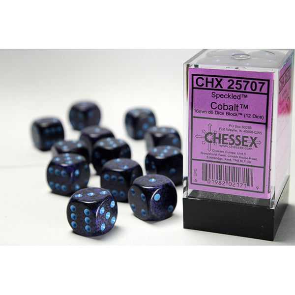 16mm 12d6 Speckled: Cobalt