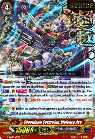 Shootdown Sovereign, Violence Ace (Hot Stamped) (V-SS01/021EN) [Premium Collection 2019]