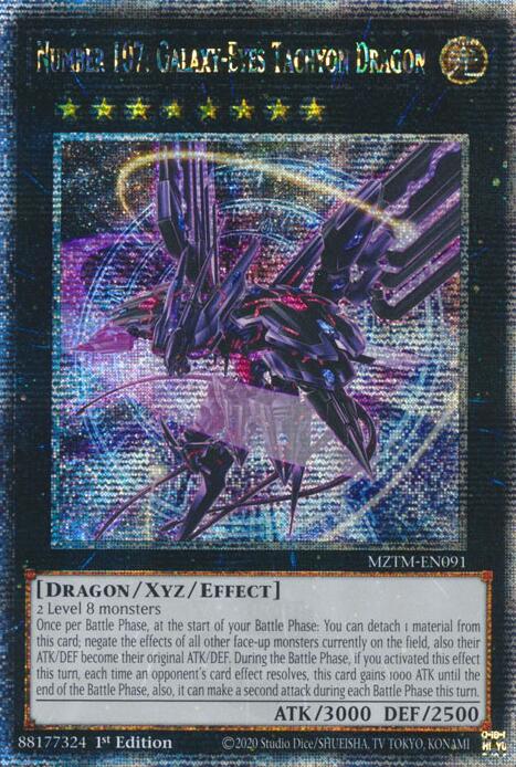 Number 107: Galaxy-Eyes Tachyon Dragon (Quarter Century Secret Rare) [MZTM-EN091] Quarter Century Secret Rare