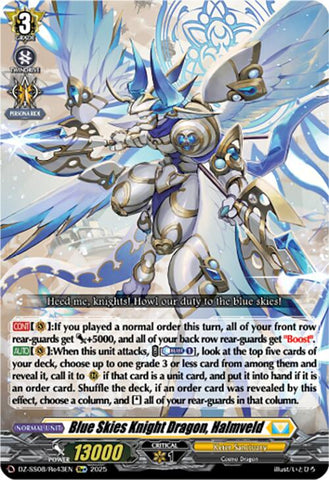 Blue Skies Knight Dragon, Halmveld (Re+) (DZ-SS08/Re43EN) [DZ-SS08: Festival Booster 2025]