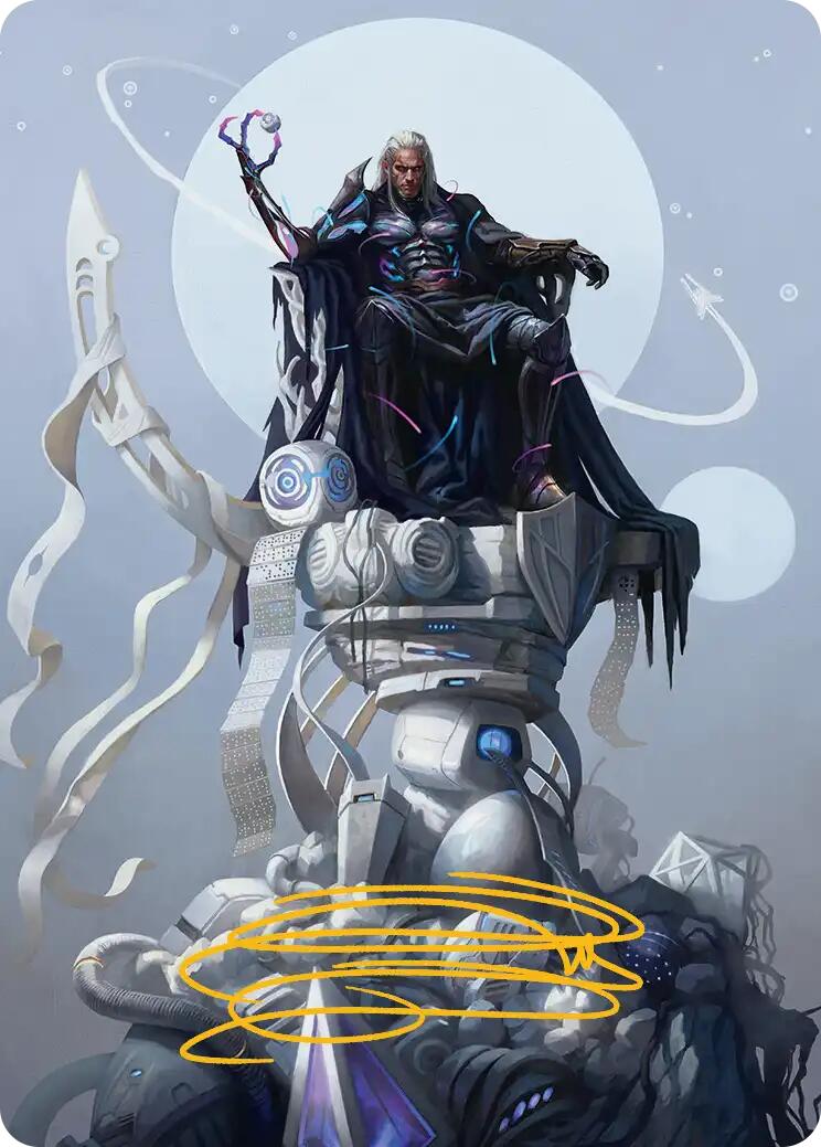 Tezzeret, Cruel Captain Art Card (35/54) (Gold-Stamped Signature) [Edge of Eternities Art Series]