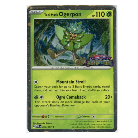 Teal Mask Ogerpon (024/167) (Twilight Masquerade Stamp) [Scarlet & Violet: Twilight Masquerade]