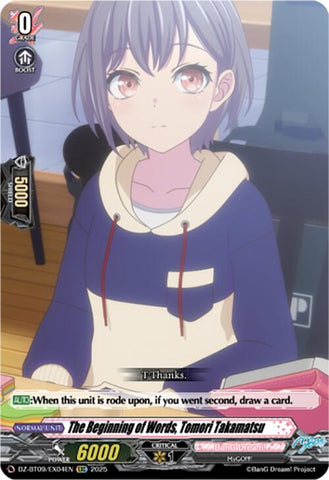 The Beginning of Words, Tomori Takamatsu (EXC) (DZ-BT09/EX04EN) [Super Brave Detonation]