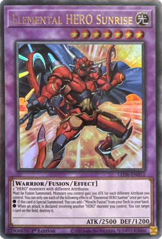 Elemental HERO Sunrise (2020 Date Reprint) [LED6-EN012] Ultra Rare