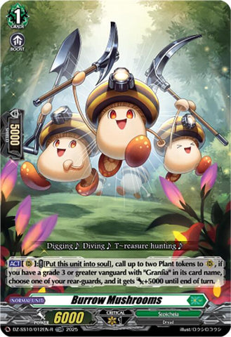 Burrow Mushrooms (TDR) (DZ-SS10/012EN-R) [DZ-SS10: Shiki Otei Start Deck]