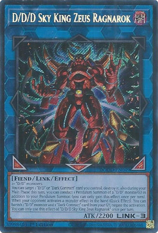 D/D/D Sky King Zeus Ragnarok [DOOD-EN049] Secret Rare