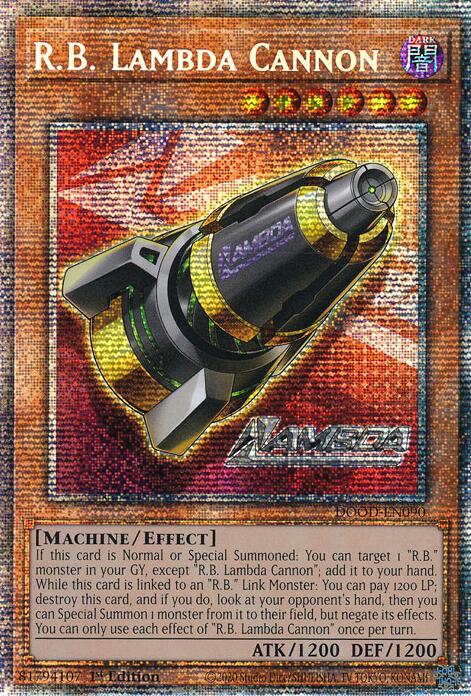 R.B. Lambda Cannon (Starlight Rare) [DOOD-EN090] Starlight Rare