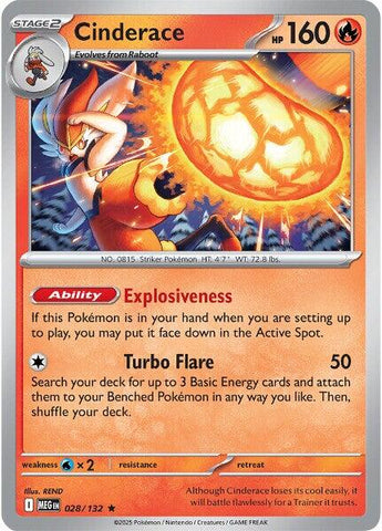 Cinderace (028/132) [Mega Evolutions: Base Set]