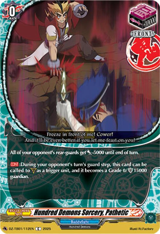Hundred Demons Sorcery, Pathetic (DZ-TB01/112EN) (DZ-TB01/112EN) [Future Card Buddyfight]