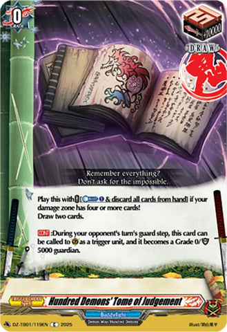Hundred Demons' Tome of Judgement (DZ-TB01/119EN) (DZ-TB01/119EN) [Future Card Buddyfight]