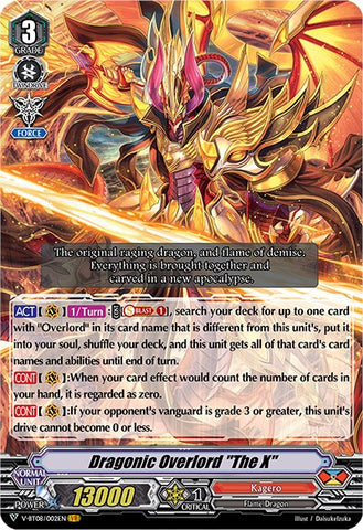 Dragonic Overlord "The X" (V-BT08/002EN VR) [Silverdust Blaze]