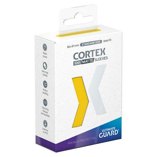 Card Sleeves: Cortex Standard Size- Matte Yellow (100 ct.)