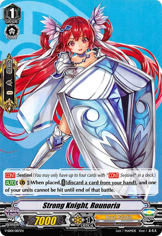 Strong Knight, Rounoria (V-SD01/007EN) [2018 Free Experience Deck "Royal Paladin"]
