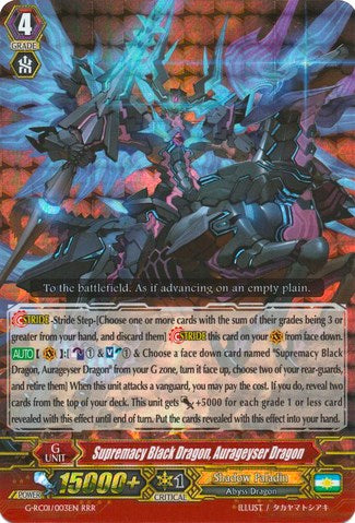 Supremacy Black Dragon, Aurageyser Dragon (G-RC01/003EN) [Revival Collection]