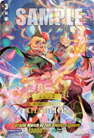 Grand March of Full Bloom, Lianorn (World Finals Champion 2022) (BCS2022/VGS06EN) [Bushiroad Event Cards]