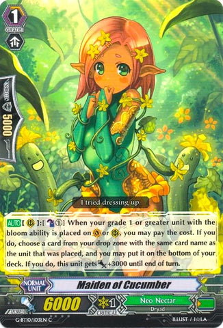 Maiden of Cucumber (G-BT10/103EN) [Raging Clash of the Blade Fangs]