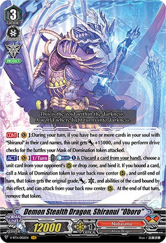 Demon Stealth Dragon, Shiranui "Oboro" (V-BT11/002EN) [Storm of the Blue Cavalry]