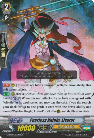 Peerless Knight, Livarot (G-BT14/015EN) [Divine Dragon Apocrypha]