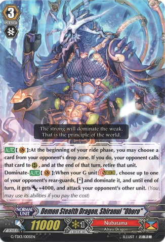 Demon Stealth Dragon, Shiranui "Oboro" (G-TD13/005EN) [Evil Eye Sovereign]