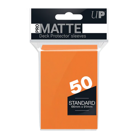 PRO-Matte Standard Deck Protector Sleeves orange