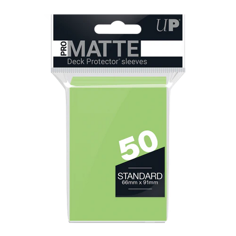 PRO-Matte Standard Deck Protector Sleeves lime green