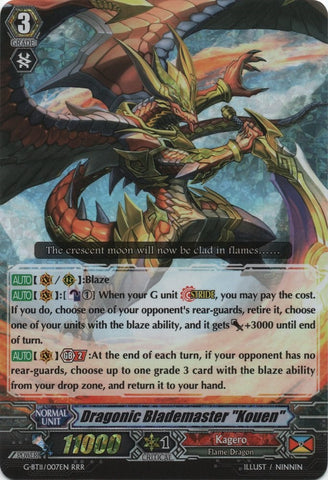 Dragonic Blademaster "Kouen" (G-BT11/007EN) [Demonic Advent]