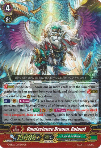 Omniscience Dragon, Balaurl (G-EB02/003EN) [The AWAKENING ZOO]