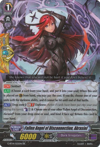 Fallen Angel of Disconnection, Akrasiel (G-BT14/025EN) [Divine Dragon Apocrypha]