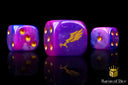 Children of Profligacy Dice - Gold Inlay Round Corner